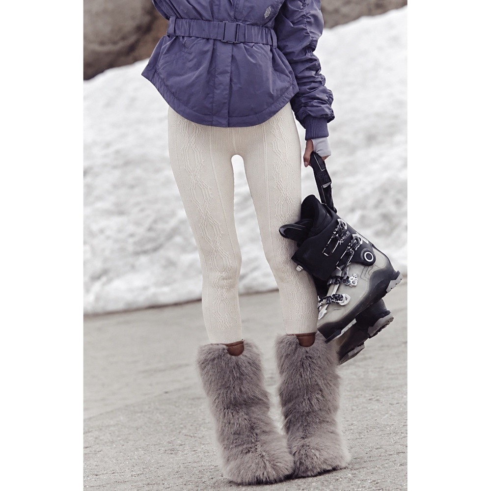 Free People FP Movement Run Around Seamless Base Layer Leggings L Winter Skiing